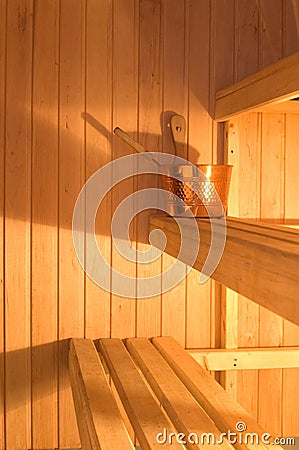 Finnish Sauna Stock Photo