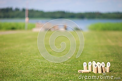 Finnish traditional game Stock Photo