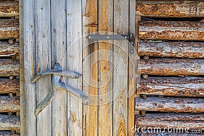 Finnish wooden loghouse Background Stock Photo