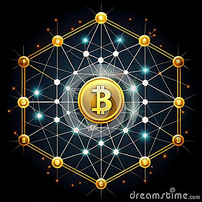 Fintech Design with Blockchain and Financial Algorithms Stock Photo