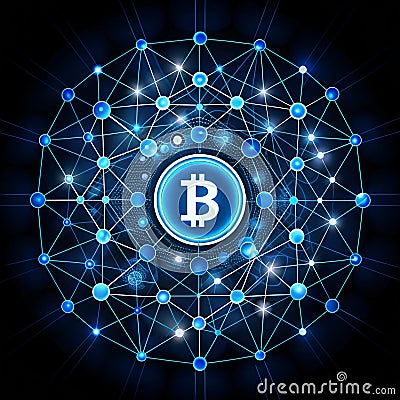 Fintech Design with Blockchain and Financial Algorithms Stock Photo