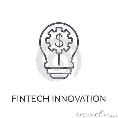 fintech innovation linear icon. Modern outline fintech innovatio Vector Illustration