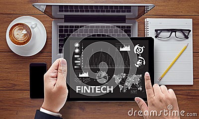 FINTECH Investment Financial Internet Technology Stock Photo