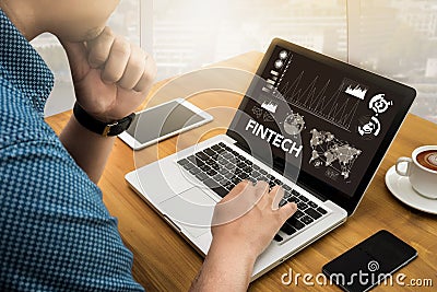 FINTECH Investment Financial Internet Technology Stock Photo