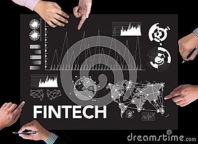 FINTECH Investment Financial Internet Technology Stock Photo