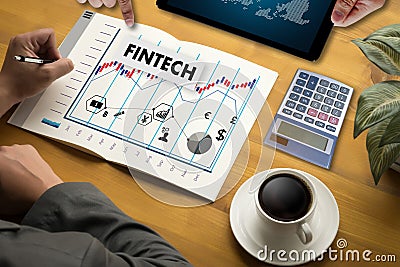 FINTECH Investment Financial Internet Technology Money Business Stock Photo