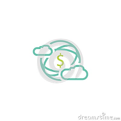 Fintech vector icon design template Vector Illustration