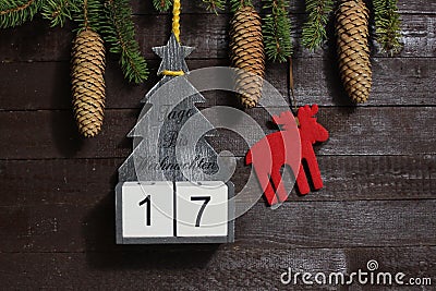 The countdown until christmas Stock Photo