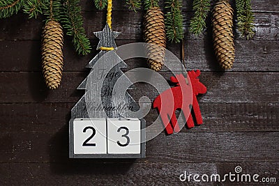 The countdown until christmas Stock Photo