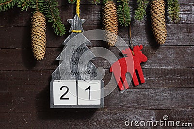 The countdown until christmas Stock Photo