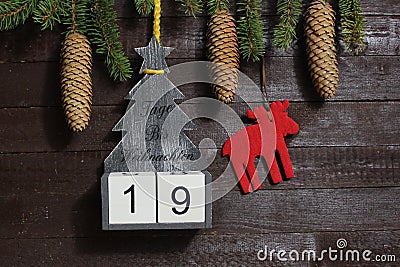 The countdown until christmas Stock Photo