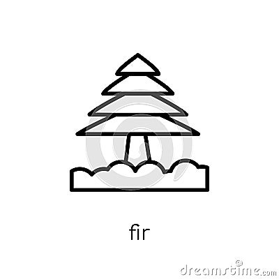 Fir icon from Winter collection. Vector Illustration