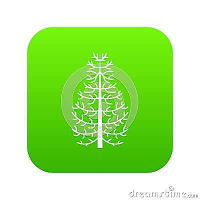 Fir tree icon green vector Vector Illustration