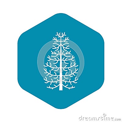 Fir tree icon, simple style Vector Illustration