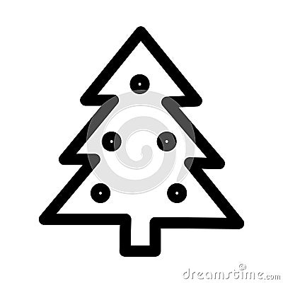 Fir tree Isolated Vector icon that can be easily modified or edited Vector Illustration