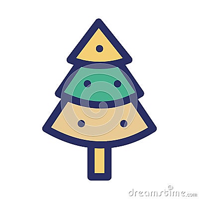 Fir tree Isolated Vector icon that can be easily modified or edited Vector Illustration
