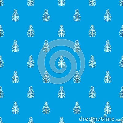 Fir tree pattern vector seamless blue Vector Illustration