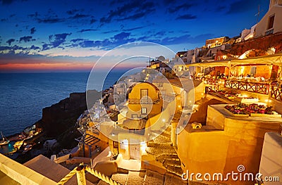 Santorini evening Stock Photo