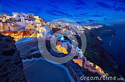 Santorini evening Stock Photo