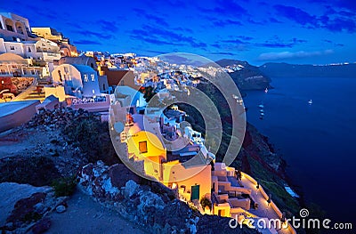 Santorini evening Stock Photo