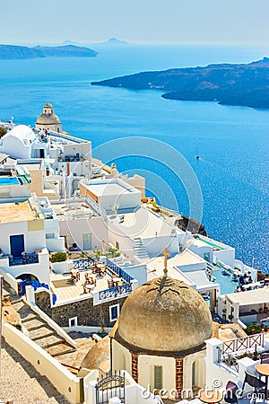 Fira town in Santorini Editorial Stock Photo