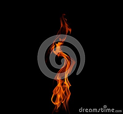 Fire abstract red orange and yellow heat energy Burning fuel at night. Stock Photo