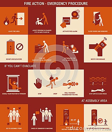 Fire action Vector Illustration