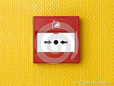 Fire Alarm Button Stock Photo