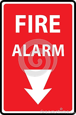 Fire alarm emergency signs Vector Illustration