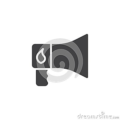 Fire alarm megaphone icon vector Vector Illustration