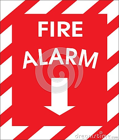 fire alarm sign Stock Photo