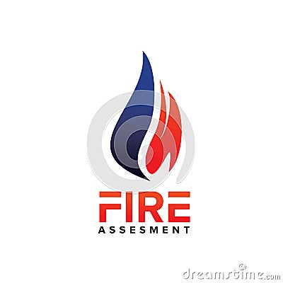 fire assessment company logo design Vector Illustration