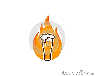 Fire Bear Icon Logo Design Element Vector Illustration