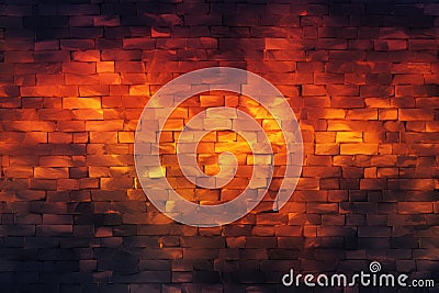 Fire Beautiful Brick Wall Texture Background Stock Photo