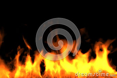Fire Bottom. Render Stock Photo