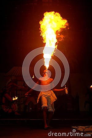 Fire Breather Stock Photo