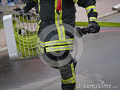 Fire brigade Germany in various actions as a symbolic image. Stock Photo