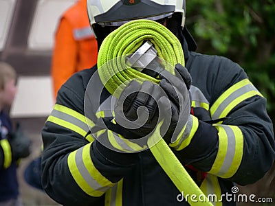 Fire brigade Germany in various actions as a symbolic image. Stock Photo
