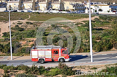 The Fire Brigade Going To A Bush Fire Editorial Stock Photo