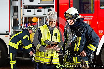 Fire brigade deployment planning Stock Photo