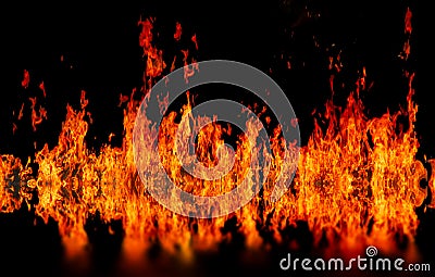 Fire Burning on Water Stock Photo