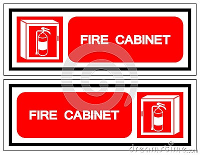 Fire Cabinet Symbol Sign ,Vector Illustration, Isolate On White Background Label .EPS10 Vector Illustration