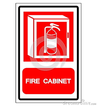 Fire Cabinet Symbol Sign ,Vector Illustration, Isolate On White Background Label .EPS10 Vector Illustration