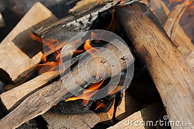 Fire campfire wood fire embers Stock Photo