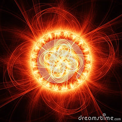 Fire chaos rays Stock Photo