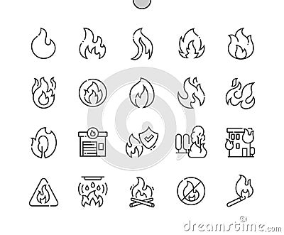 Fire. Conflagration. Burning building. Vector Illustration