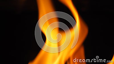 Fire for cooking is blazing. Stock Photo