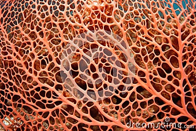 fire coral with itscharacteristic net-like pattern close-up Stock Photo