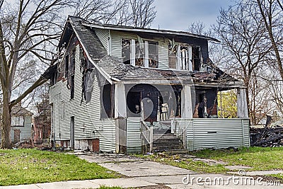 Fire Damage In Detroit Home Editorial Stock Photo