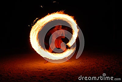 Fire Dancer Stock Photo